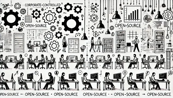 🌐 Open Source: Corporate Support, Independent  Community, or Hybrid Approach?